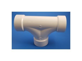 3-Inch PVC Drain, Waste, and Vent Tee Fitting - Image 1