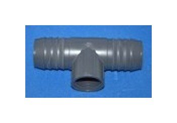 1-1/2 x 1-1/4 PVC Barb Tee Fitting - Image 1