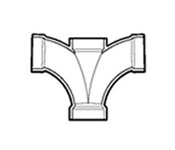 USA-Made PVC DWV Cross Fitting - 2" Sweep Cross, 4 Ports - Image 1