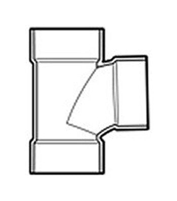 4 Inch PVC DWV Sanitary Tee Fitting - Image 1