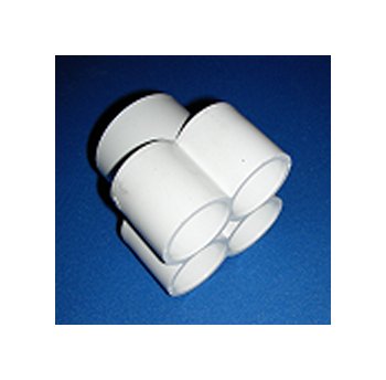 FlexPVC® 1.5" Input and 1" Output 4 Port PVC Distribution Wye - Image 1