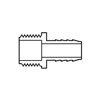 FlexPVC® 2.5 in PVC Industrial Barb/Insert Fitting - Image 1