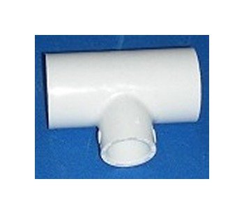 USA-Made PVC Reducing Tee Fitting, 1-1/4 x 1-1/4 x 3/4 in - Image 1