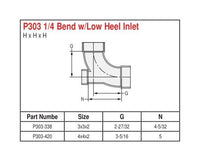 FlexPVC 90 Degree PVC DWV Elbow for 3x3x2 in Pipe