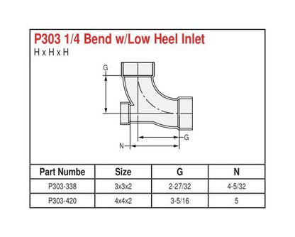 FlexPVC 90 Degree PVC DWV Elbow for 3x3x2 in Pipe - Image 1