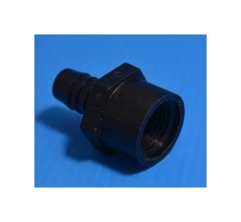 FlexPVC® 1/2 Inch PVC Barb Adapter Fitting, Black - Image 1