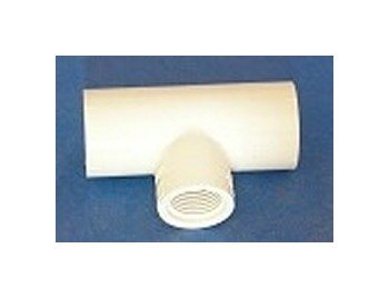 FlexPVC® 3/4 x 3/4 x 1/2 Female PVC Reducing Tee Fitting - Image 1
