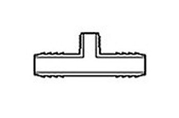 FlexPVC 1 Inch PVC Barb Tee Fitting - Image 1