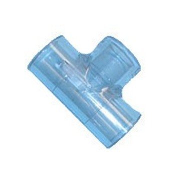 1 Inch PVC Clear Pipe Tee Fitting, Schedule 40, USA-Made - Image 1