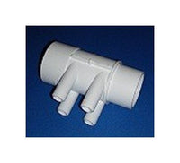 FlexPVC 2" Slip Socket x 3/4" Barb PVC Manifold with 4 Barb Connections