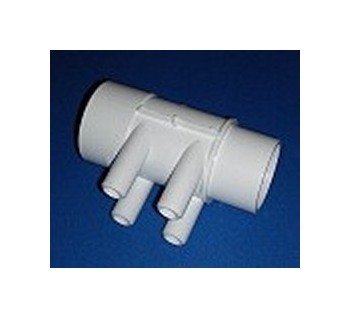 FlexPVC 2" Slip Socket x 3/4" Barb PVC Manifold with 4 Barb Connections - Image 1