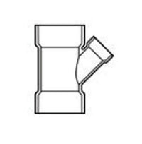 PVC Drain Waste and Vent Wye - 2 x 1.5 x 1.5 in