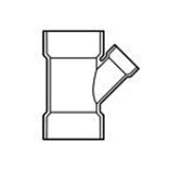 PVC Drain Waste and Vent Wye - 2 x 1.5 x 1.5 in - Image 1
