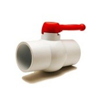 FlexPVC 2.5" White Ball Valve with 150psi Working Pressure - Image 1