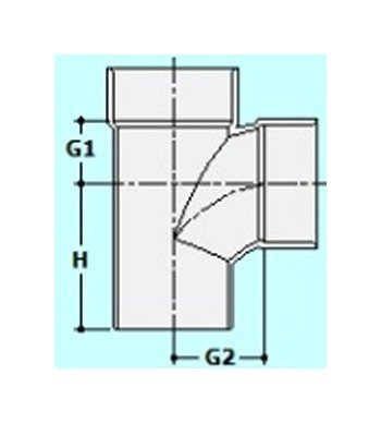 1.5" PVC DWV Tee Fitting - Image 1