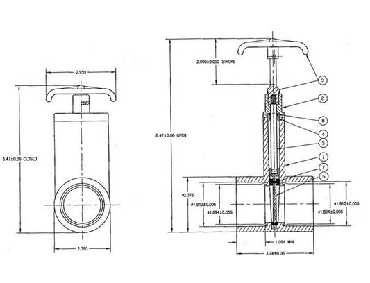 FlexPVC 1.5" PVC Gate Valve with Slip x Socket Connection - Image 1