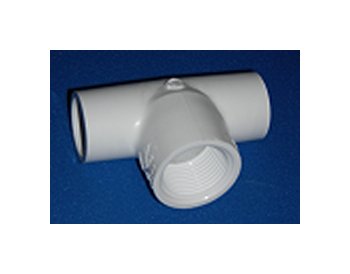 3/4 x 1 x 3/4 Inch PVC Bullhead Tee Fitting - Image 1