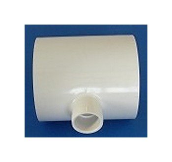 FlexPVC® 4 x 4 x 1 Inch PVC Reducing Tee Fitting - Image 1
