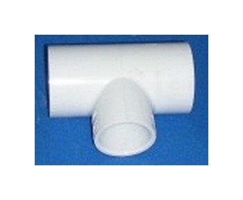 FlexPVC® 1-1/4 x 1-1/4 x 1 Inch PVC Reducing Tee Fitting - Image 1