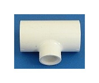 1.25 x 1 x 3/4 Inch Female PVC Reducing Tee Fitting - Image 1