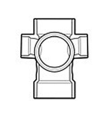3x3x3x2x2 Inch PVC DWV Tee Fitting - Image 1