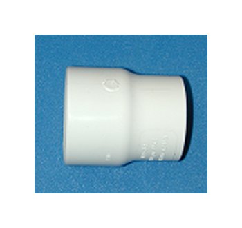 FlexPVC 1-1/2 x 1-1/4 Inch PVC Coupling Fitting - Image 1