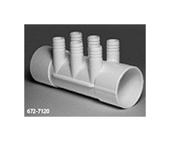 FlexPVC® 2 Inch Slip Socket and 3/4 Inch Barb PVC Manifold - Image 1