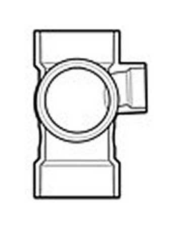 4x4x4x2 PVC DWV Tee Fitting - Image 1