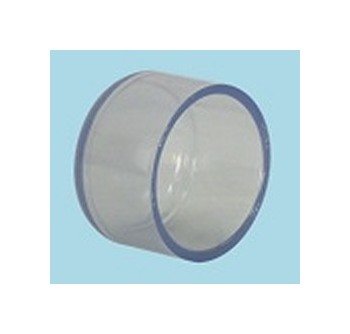 FlexPVC® 3 Inch PVC Clear Pipe Cap, Sch 40 - Image 1