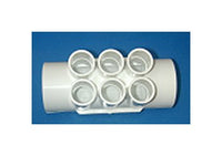 FlexPVC® 2 Inch PVC Manifold with 6 3/4" Ports