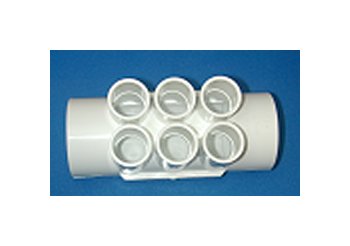 FlexPVC® 2 Inch PVC Manifold with 6 3/4" Ports - Image 1