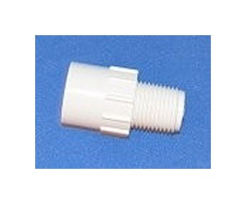 1/2 in BSPT x 1/2 in Slip Socket PVC Adapter Fitting - Image 1