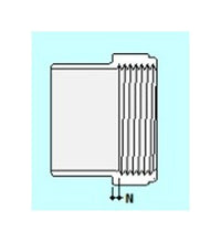8-inch PVC DWV Cleanout with Spigot x Female Pipe Thread Adapter
