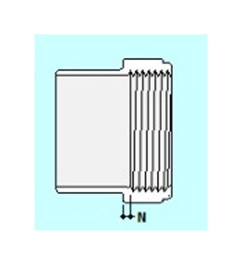 8-inch PVC DWV Cleanout with Spigot x Female Pipe Thread Adapter - Image 1