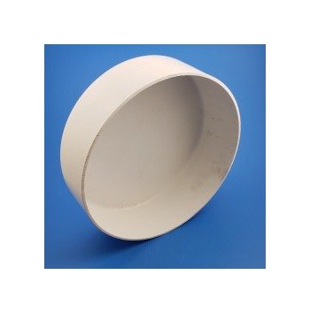12 Inch PVC Cap Fitting for Sch 40/80 Pipes - USA Made - Image 1