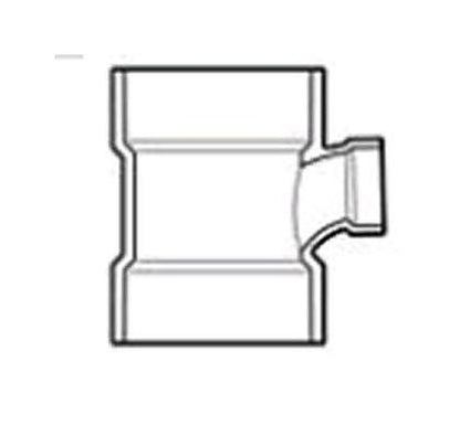 USA-Made 4 x 2 Inch PVC DWV Tee Fitting - Image 1