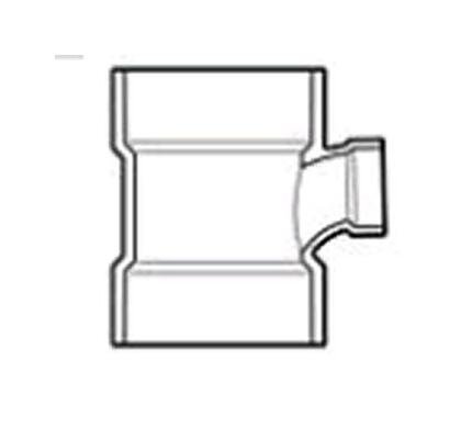 USA-Made 4 x 2 Inch PVC DWV Tee Fitting - Image 1