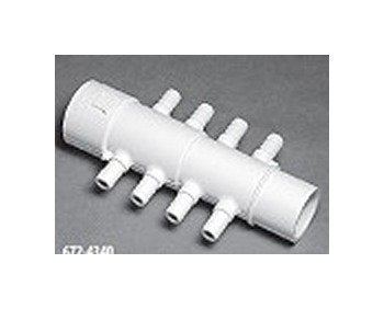 1 Inch PVC Manifold with 3/8 Inch Barb Size - Image 1