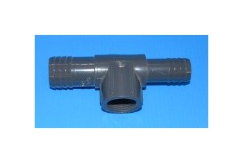 FlexPVC® 1 x 3/4 x 3/4 Inch PVC Barb Tee Fitting - Image 1