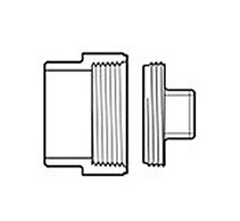 8" PVC DWV Cleanout with Spigot, Female Pipe Thread Adapter, and Male Pipe Thread Plug - Image 1