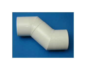 FlexPVC Dogleg Elbow - 4" Slip Socket, 8.5" Width, 3.125" Offset PVC - Image 1