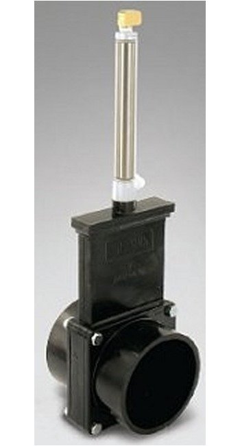 FlexPVC 2 x 2 Inch PVC Paddle Gate Valve with Pneumatic Actuator - Image 1