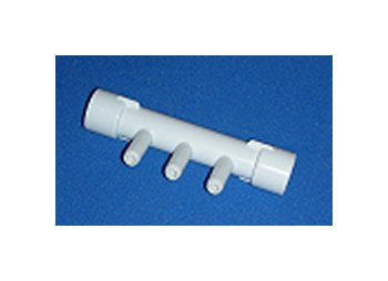 FlexPVC 1/2" Slip Socket to 3/8" Barb Size PVC Manifold - Image 1