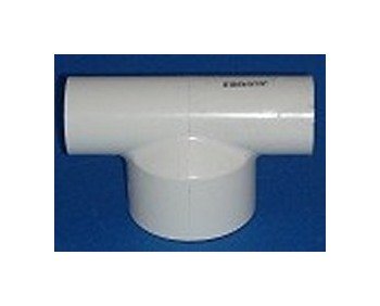FlexPVC Bullhead Tee Fitting - 1 x 2 x 1 Inch PVC - Image 1