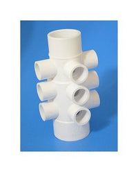FlexPVC® 2-Inch PVC Manifold with 9x 3/4-Inch Sockets