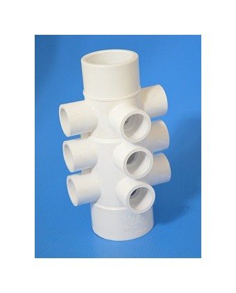 FlexPVC® 2-Inch PVC Manifold with 9x 3/4-Inch Sockets - Image 1