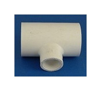 2x2x1 Female Pipe Thread PVC Reducing Tee Fitting - Image 1