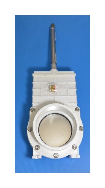 FlexPVC 4 x 4 Inch PVC Slip Connection Gate Valve with Pneumatic Actuator - Image 1