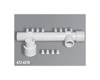 FlexPVC 1 Inch Slip Socket & 3/8 Inch Barb Size PVC Manifold