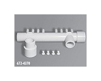 FlexPVC 1 Inch Slip Socket & 3/8 Inch Barb Size PVC Manifold - Image 1